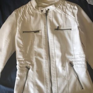 White leather jacket